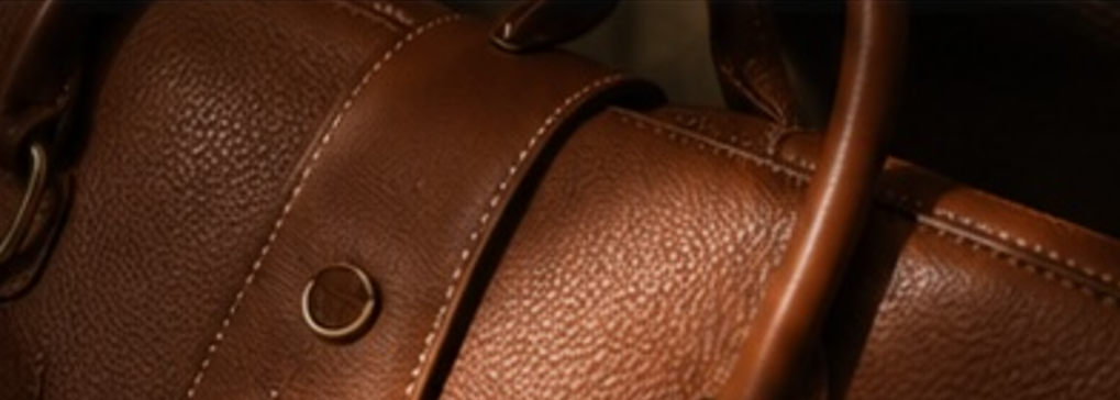 Leather handbag detail