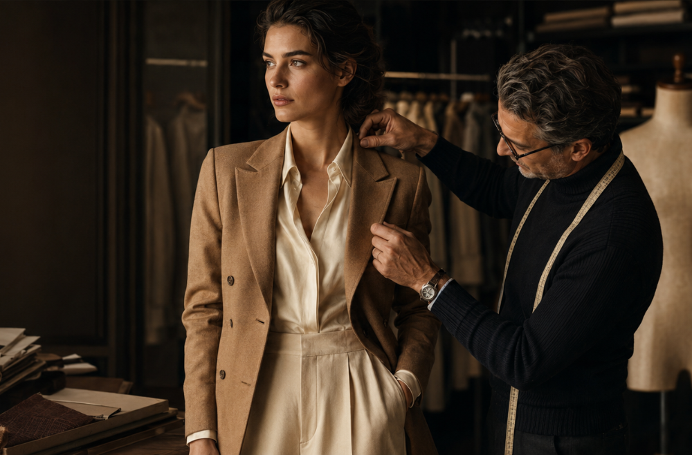 Leather outerwear fitting
